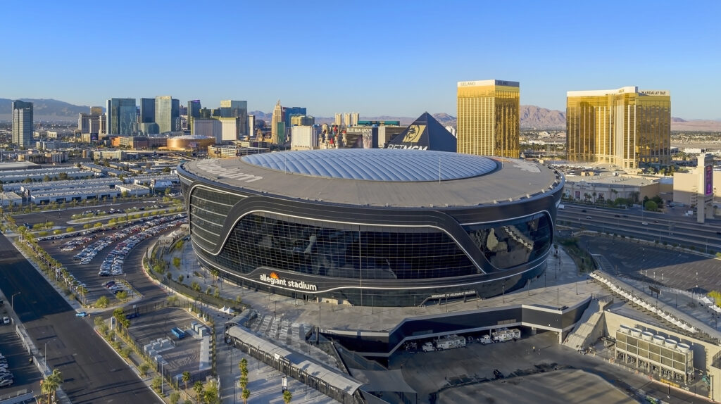 Allegiant Stadium Strip Behind