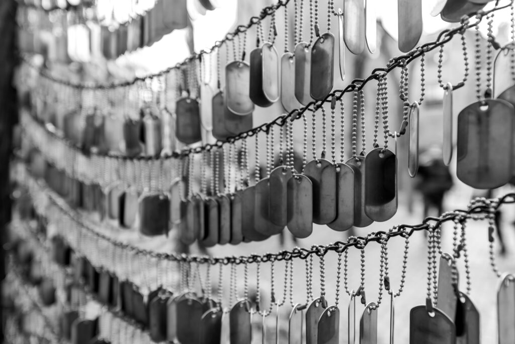 Dog Tag Memorial BW